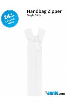 24'' Handbag Zipper White 