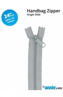 24'' Handbag Zipper Pewter 