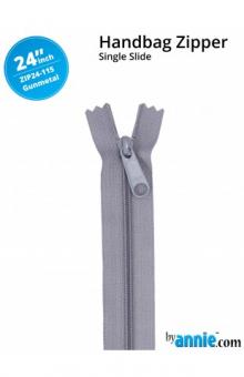 24'' Handbag Zipper Gunmetal Grey 