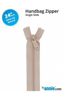 24'' Handbag Zipper Natural 