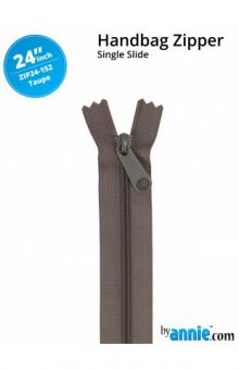 24'' Handbag Zipper Taupe 