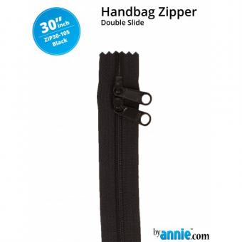 30'' Double-Slide Handbag Zipper Black 