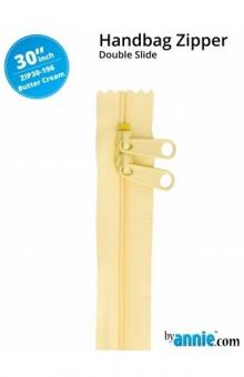 30'' Double-Slide Handbag Zipper Butter Cream 
