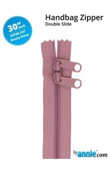 30'' Double-Slide Handbag Zipper Dusty Rose 
