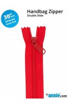 30'' Double-Slide Handbag Zipper Red 