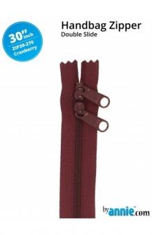 30'' Double-Slide Handbag Zipper Cranberry 