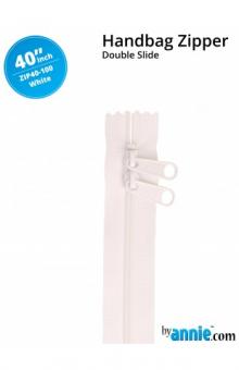 40'' Double-Slide Handbag Zipper White 