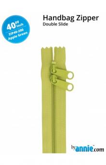 40'' Double-Slide Handbag Zipper Green Apple 