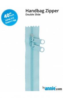 40'' Double-Slide Handbag Zipper Robin Egg 