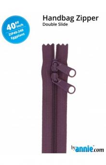40'' Double-Slide Handbag Zipper Eggplant 