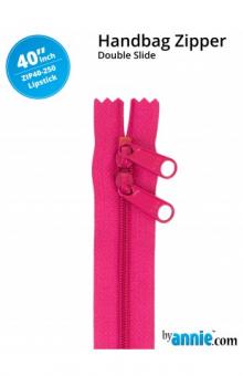 40'' Double-Slide Handbag Zipper Lipstick 