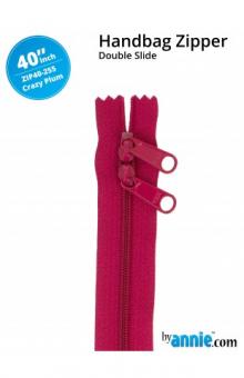 40'' Double-Slide Handbag Zipper Crazy Plum 