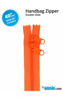40'' Double-Slide Handbag Zipper Pumpkin 