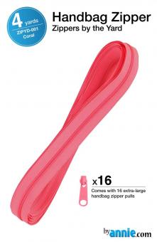 4YD - Zippers by the Yard Coral 