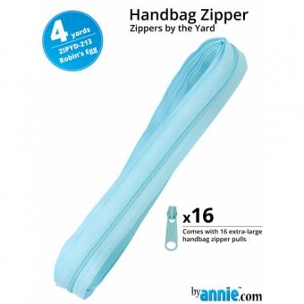 4y Handbag Zippers by the Yard Robin Egg 