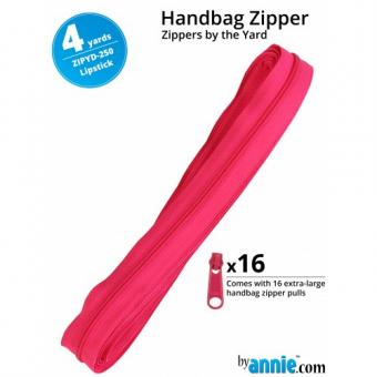 4y Handbag Zippers by the Yard Lipstick 