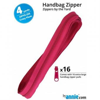 4y Handbag Zippers by the Yard Crazy Plum 
